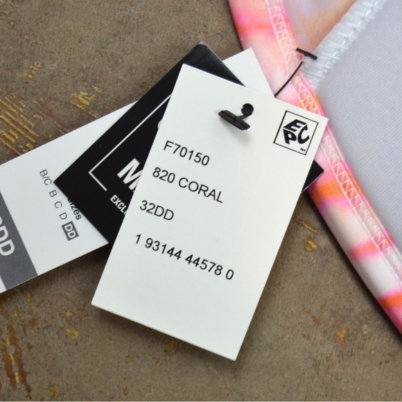 SUNDAZED Beka Tie-Dyed Bow Bikini Top, 32DD and 34D, New with Tags - Picture 10 of 12